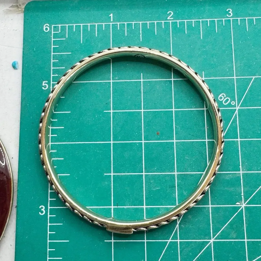 Liz Claiborne Braided Design Bangle Bracelet Gold and Silver Tone Classy